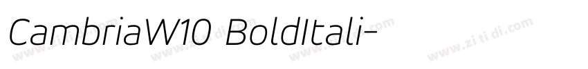 CambriaW10 BoldItali字体转换